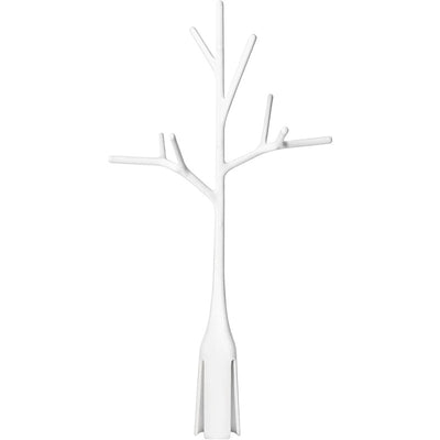 Boon TWIG baby bottle drying rack accessory in white, shaped like a tree branch