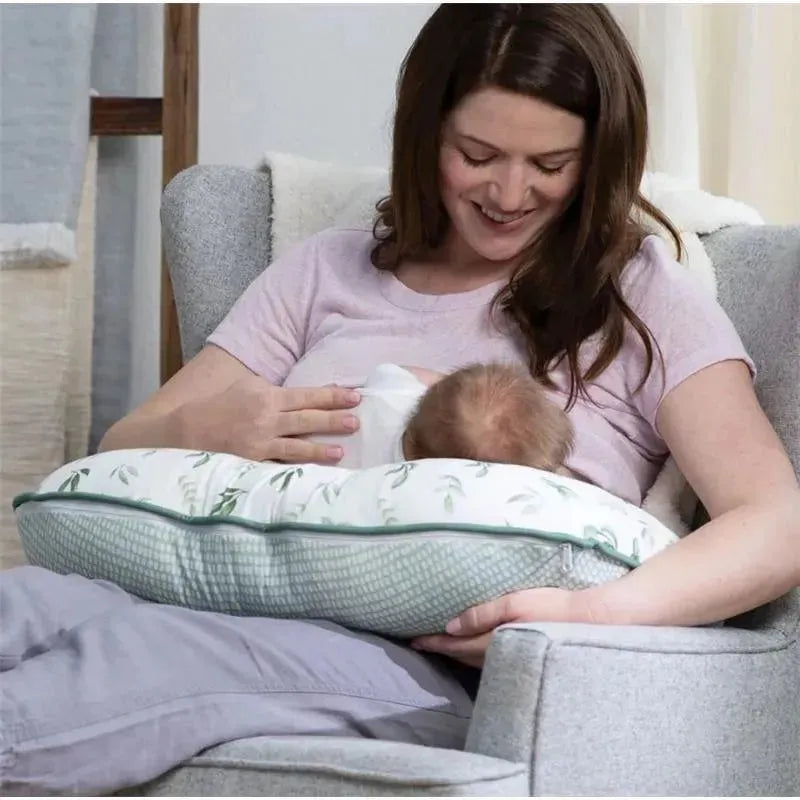 Boppy - Pillow Slipcover Organic Cotton, Green Little Leaves Image 4
