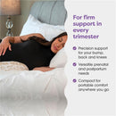 Boppy Pregnancy Pillow Wedge with Cover, Taupe, Belly Support Maternity Wedge, Firm Wedge Pillow from Line of Pregnancy Pillows for Sleeping Image 2