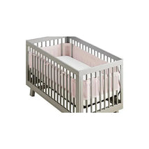 BreathableBaby - Breathable Mesh Crib Liner, Deluxe Ruffle Collection, Blush Image 1