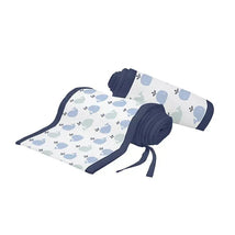BreathableBaby - Classic Breathable Mesh Crib Liner, Little Whale Navy Image 2