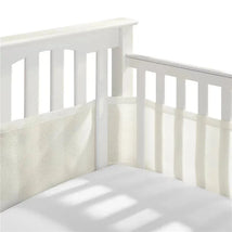 BreathableBaby - Classic Breathable Mesh Crib Liner, Ecru Image 1