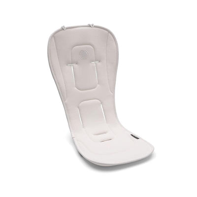 Dual Comfort Seat Liner in Fresh White, featuring a plush design with padded sections for comfort and safety harness openings.