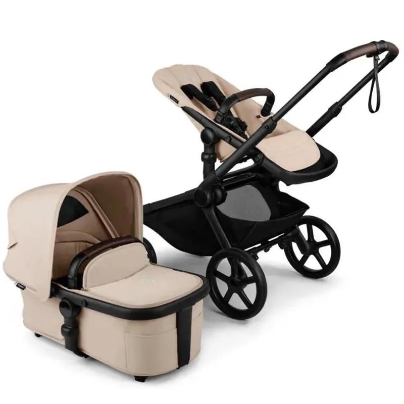 Bugaboo - Kangaroo Double Stroller, Black/Desert Taupe-Desert Taupe Image 5