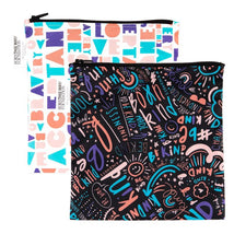 Bumkins 2Pk Reusable Sandwich & Snack Bags, Born This Way Kindness Image 1