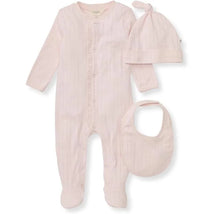 Burts Bees - 3Pk Jumpsuit, Hat & Bib Set, Ranunculus Image 1