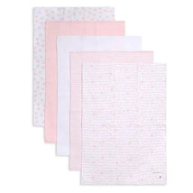 Burt's Bees - 5 Pk Burp Cloth Organic, Blossom, One Size Image 1