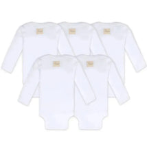 Burts Bees - 5Pk Bee Essential Long Sleeve Bodysuit, Cloud Image 2