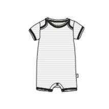 Burts Bees - Baby Girl Rib Stripe Romper Mint Tea Image 1