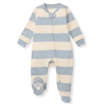 Burts Bees - Baby Unisex Rugby Stripe Sleep & Play, Quarry Image 1