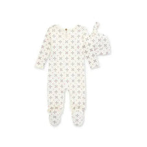 Burts Bees - Medallion Smocked Jumpsuit & Knot Hat Set Image 2