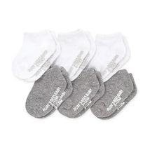 Burts Bees - 6Pk Organic Cotton Solid Heather Grey Baby Socks Image 1