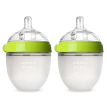Comotomo Natural Feel 150Ml (5oz) Baby Bottle, Double Pack Green Image 1