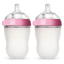 Comotomo Natural Feel 250Ml (8oz) Baby Bottle, Double Pack Pink Image 1