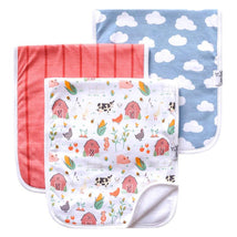 Copper Pearl - 3Pk Premium Baby Burp Cloths Farmstead Set Image 1