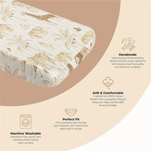 Crane - Baby Stretchy Changing Pad Cover, Breathable Changing Pad Cover, Safari Animal Image 2
