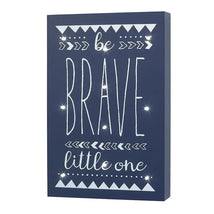 Crown Crafts - Little Love By Nojo Wall Art Light Up, Be Brave Little One Image 1