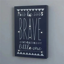 Crown Crafts - Little Love By Nojo Wall Art Light Up, Be Brave Little One Image 3