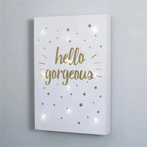 Crown Crafts - Little Love By Nojo Wall Art Light Up, Hello Gorgeous Image 3