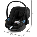 Cybex - Aton G Infant Car Seat with Linear Side-Impact Protection Sensorsafe, Moon Black Image 2