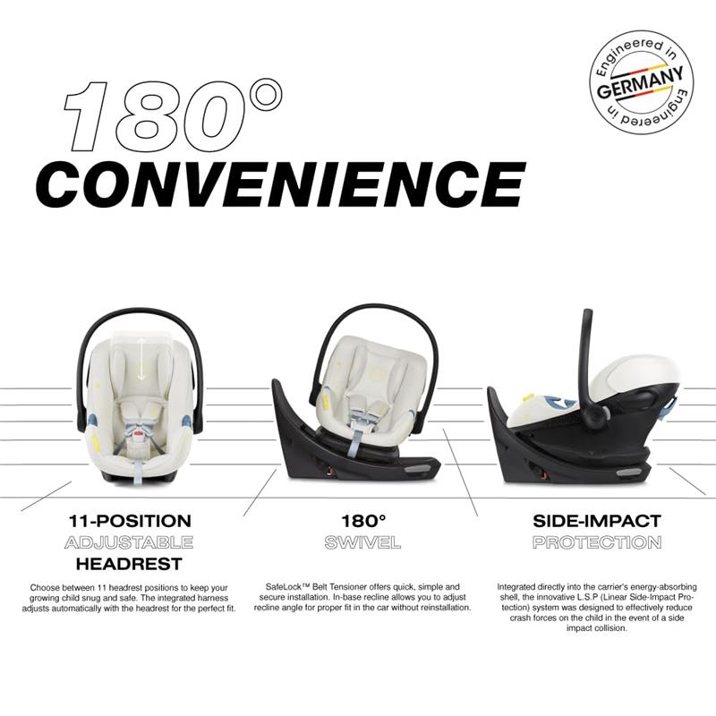 Cybex - Aton G Swivel Infant Car Seat with 180-Degree Rotate, Lava Grey Image 11