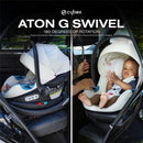 Cybex Aton G Swivel Infant Car Seat with 180-Degree Rotate, Linear Side-Impact Protection, 11-Position Headrest, SensorSafe & Safelock Base, Ocean  Image 2