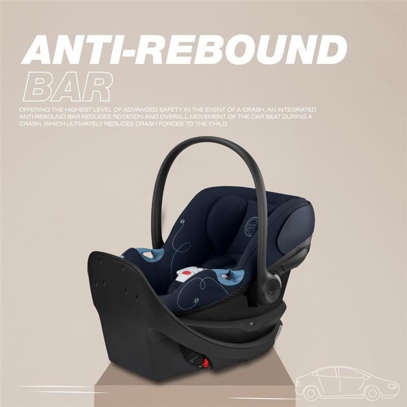 Cybex Aton G Swivel Infant Car Seat with 180-Degree Rotate, Linear Side-Impact Protection, 11-Position Headrest, SensorSafe & Safelock Base, Ocean  Image 4