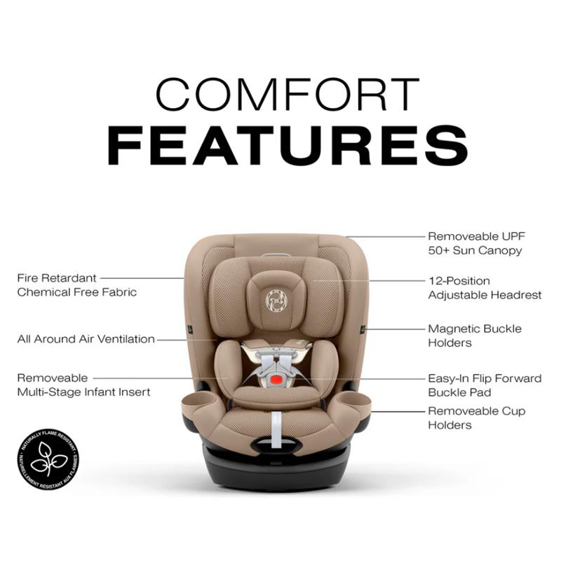 Cybex - Callisto G 360° Rotating All-in-One Convertible Car Seat, Almond Beige Image 5