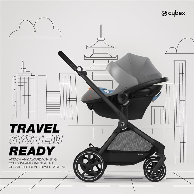Cybex - EOS 5-in-1 Travel System Stroller + Lightweight Aton G Infant Car Seat, Lava Grey Image 4