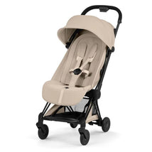 Cybex Platinum Coya Stroller Style Collection, Matte Black Frame/Cozy Beige Lux Seat Image 1
