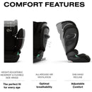 Cybex - Solution G2 Folding Travel High-Back Booster, Moon Black Image 3