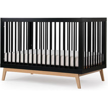 Dadada - Baby Soho 3-in-1 Convertible Wooden Crib to Toddler Bed, Black/Natural Image 1