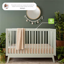 Dadada - Baby Soho 3-in-1 Convertible Wooden Crib to Toddler Bed, Sage Image 2