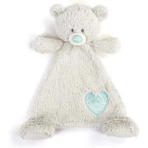 DEMDACO - Birthstone Color Aquamarine and Grey, Stuffed Animal Blankie Bear March Image 1