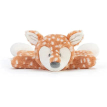 DEMDACO - Cozies Fiona Fawn Tan and White, Stuffed Animal Security Snuggly Rattle Blankie Image 2