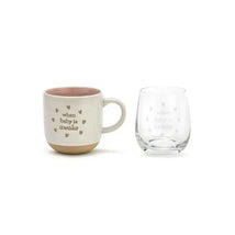 Demdaco - Mug And Wine Glass Set, When Baby Wakes/Sleeps Image 1