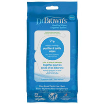 Dr. Brown - 40 Count Bottle & Pacifier Healthy Wipes, Safely Clean Bottles, Hypoallergenic Image 1