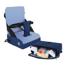 Dreambaby Grab 'N Go Booster Seat - Blue Denim Stripes Image 1