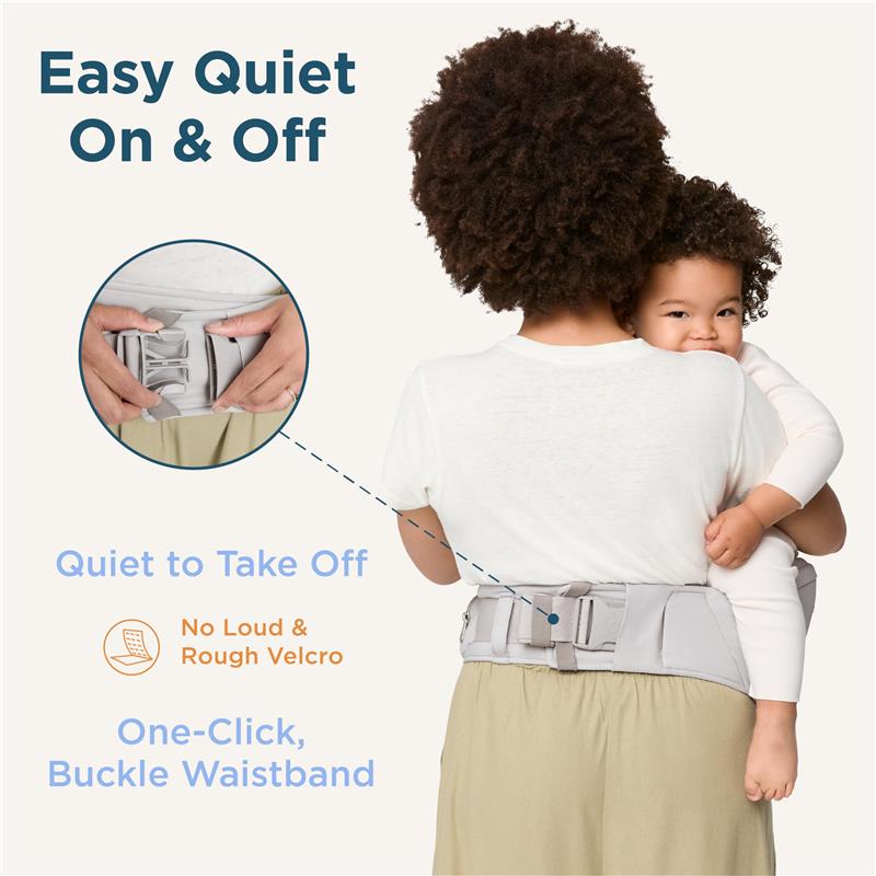 Ergobaby - Ergonomic Baby Carrier Hip Seat with Storage, Pearl Grey Image 5