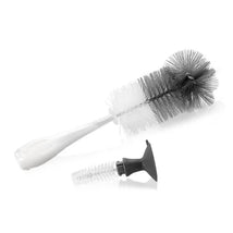 Evenflo Feeding 2-In-1 Baby Bottle Brush featuring a large brush and a nipple brush for effective cleaning.