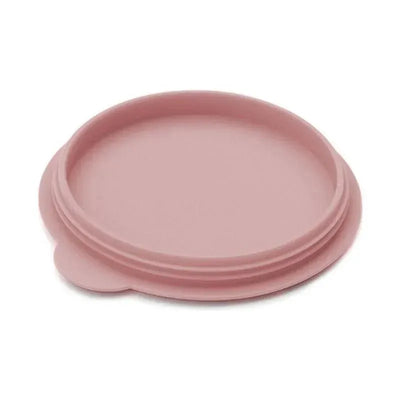 Silicone lid for the Ezpz Tiny Bowl in a soft blush color, designed to secure food and prevent spills.