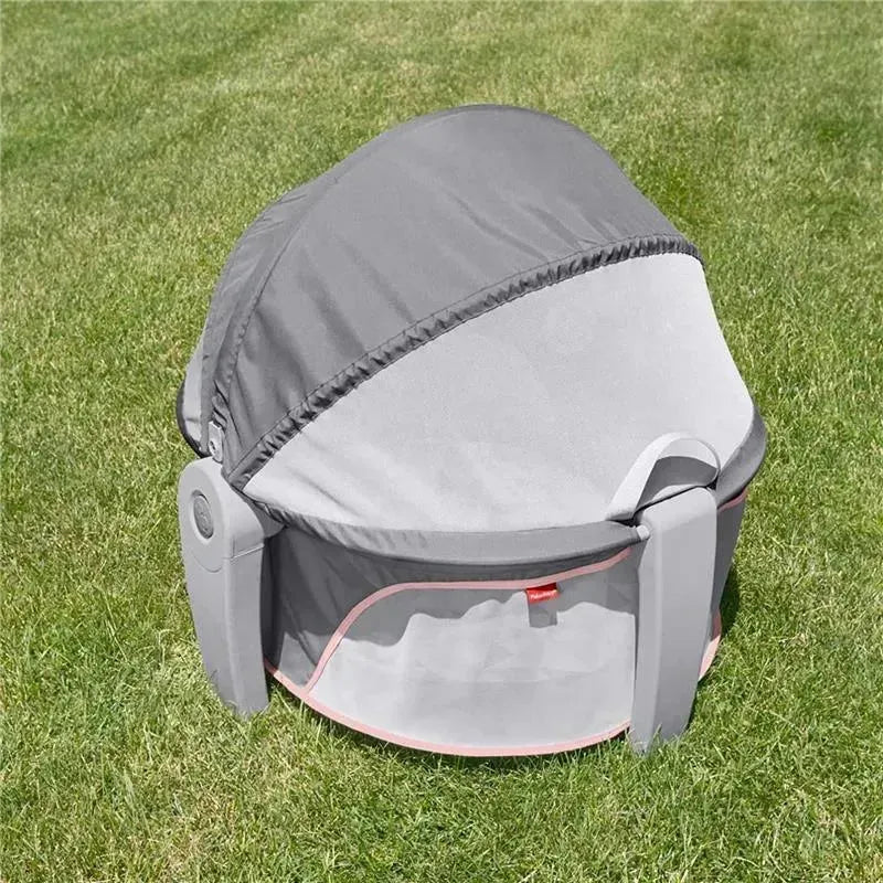 Fisher Price On-The-Go Baby Dome, Baby Girl Play Space & Napping Spot, Rosy Windmill Image 8