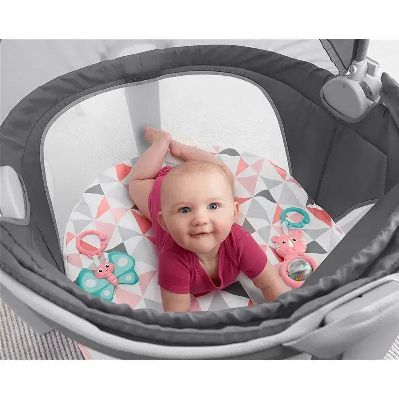 Fisher Price On-The-Go Baby Dome, Baby Girl Play Space & Napping Spot, Rosy Windmill Image 3