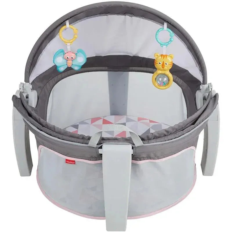 Fisher Price On-The-Go Baby Dome, Baby Girl Play Space & Napping Spot, Rosy Windmill Image 5