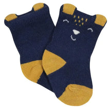 Gerber - 6-Pack Baby Boys Fox Wiggle Proof® Jersey Crew Socks, Fox Image 2