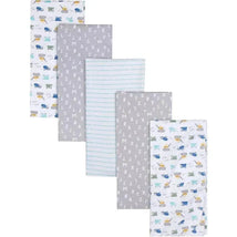 Gerber Bedding - 5Pk Flannel Baby Blanket - Safari trucks Image 1
