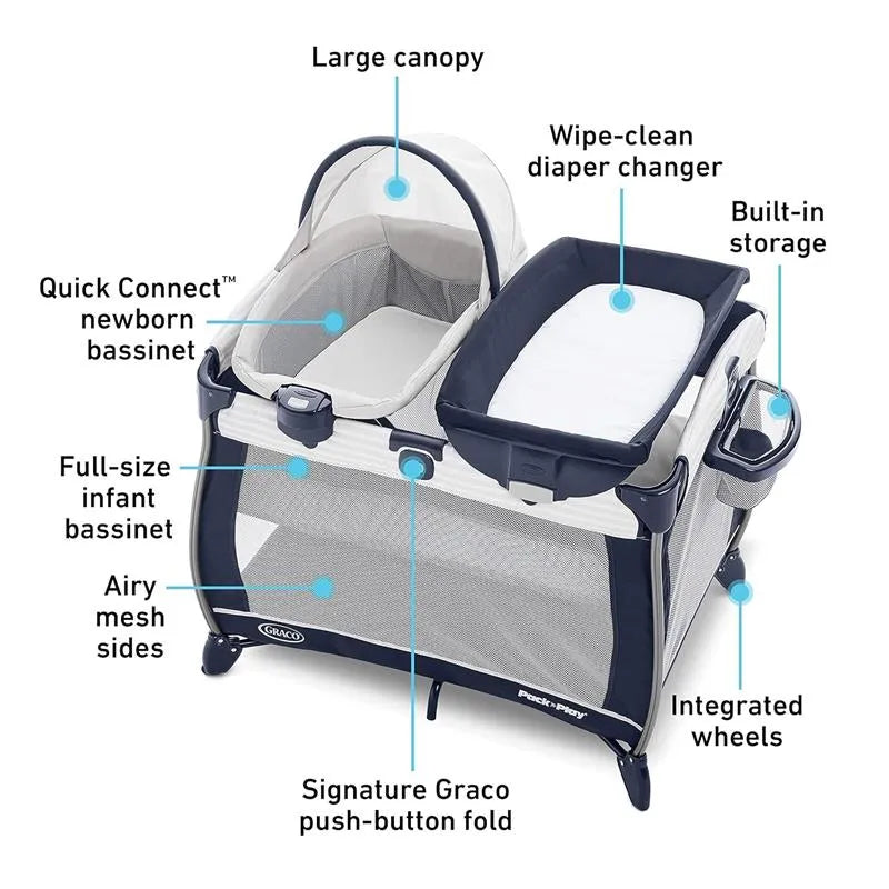 Graco - Pack 'N Play® Quick Connect™ Portable Bassinet, Alex Image 6