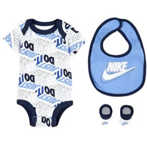 Haddad - Nike Bodysuit Bib Booties 3 Pc Hosiery Little Kids, White/Blue Image 1