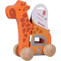 Hape - Giraffe Wooden Push and Pull Toddler Toy Image 2