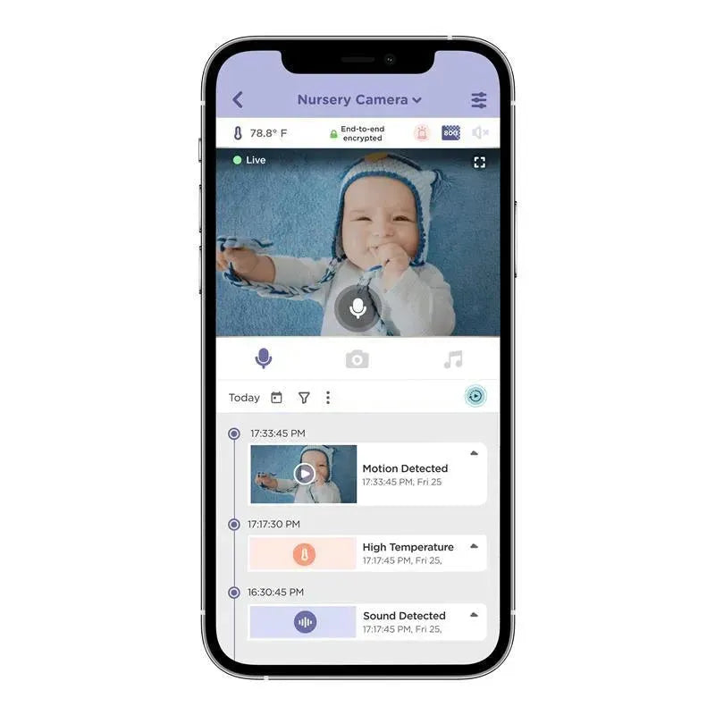 Hubble - Wi-Fi Nursery Pal Deluxe Twin 5 Smart Hd Baby Monitor With Touch Screen Viewer & Portable Twin Cameras Image 4